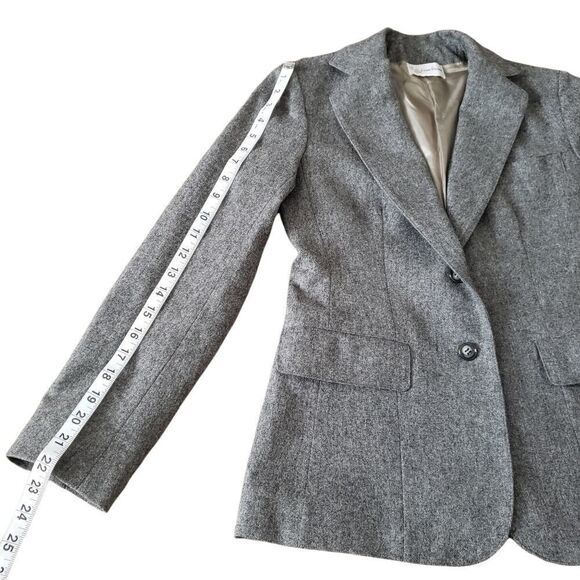 Evan Picone ILGWU 100% Wool Gray Blazer Sz 6 - Picture 12 of 17